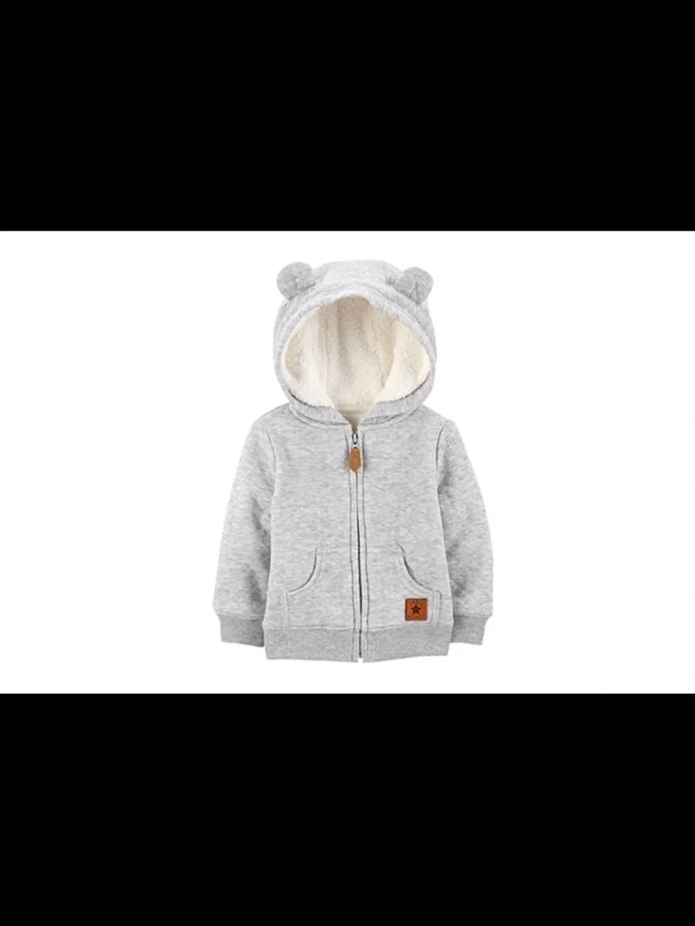 Carter's Baby Hooded Sweater Jacket with Sherpa Lining 24 months
